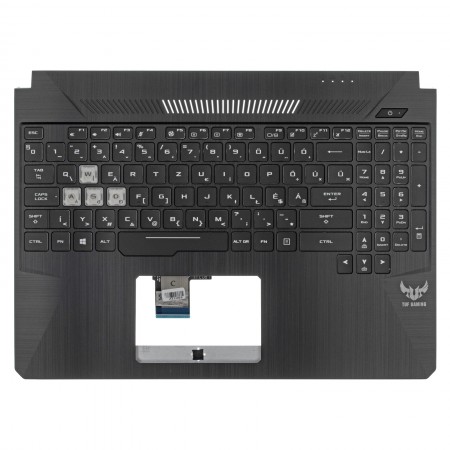 90NR02N1-R30HU0 gyári új fekete magyar RGB háttérvilágításos laptop billentyűzet + felső fedél