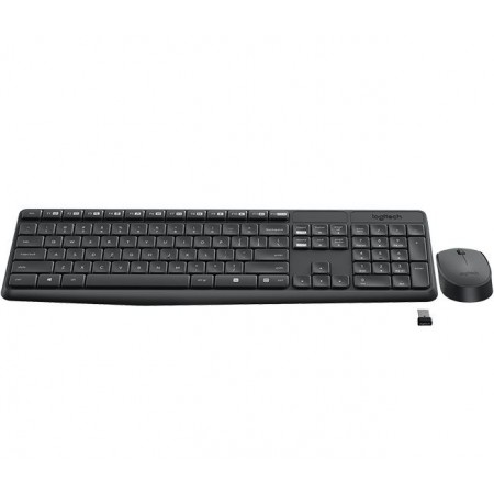 Logitech MK235 vezeték nélküli billentyűzet + optikai egér szürke (920-007935)