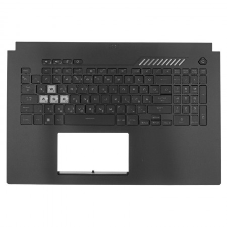 90NR09I2-R31HU1 gyári új magyar RGB háttérvilágításos laptop billentyűzet + felső fedél