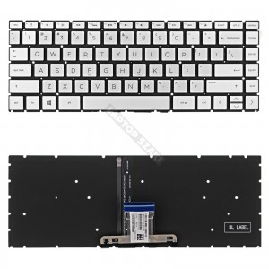 L53785-XXX haszn&aacute;lt, US h&aacute;tt&eacute;rvil&aacute;g&iacute;t&aacute;sos laptop billentyűzet, keret n&eacute;lk&uuml;l