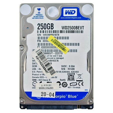 WD WD2500BEVT 250GB SATA 2,5