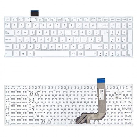 0KN1-262HU12 használt magyar, fehér laptop billentyűzet, keret nélkül