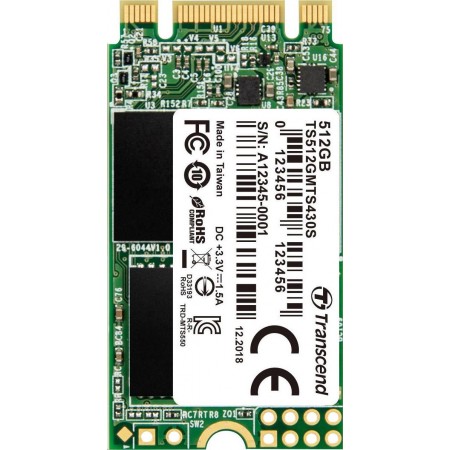 512GB Transcend MTS430 M.2 2242 SSD meghajtó (TS512GMTS430S)