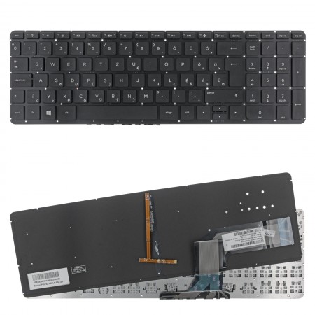 762529-211 gyári új magyar háttérvilágításos fekete laptop billentyűzet, keret nélkül
