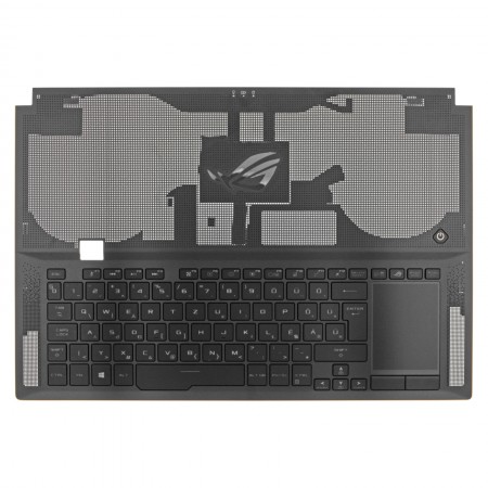 90NR02J1-R31HU1 gyári új magyar fekete RGB (Multi-color) háttérvilágításos laptop billentyűzet + fekete felső fedél