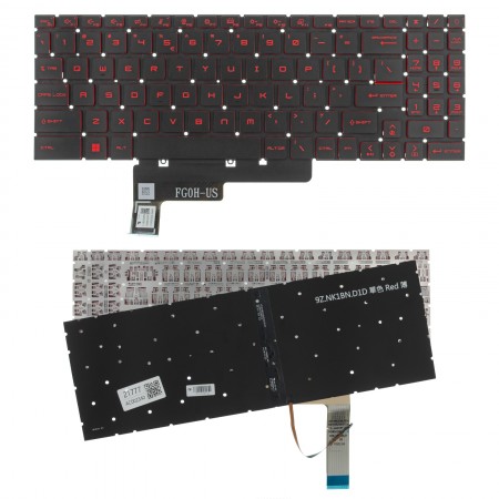 GF66 MS-1581 gyári új US angol háttérvilágításos laptop billentyűzet, keret nélkül