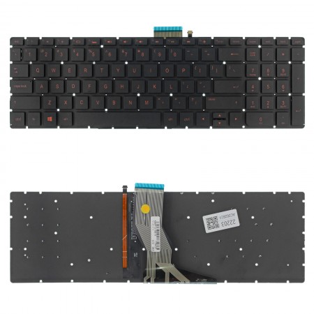 862973-001 gyári új US angol piros háttérvilágításos laptop billentyűzet, keret nélkül