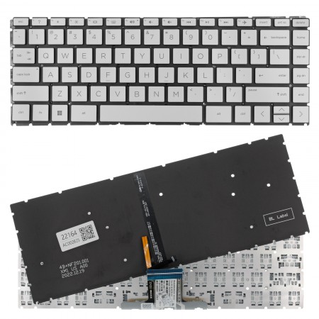 L18946-001 gyári új US angol háttérvilágításos laptop billentyűzet, keret nélkül