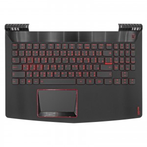 5CB0N00233 haszn&aacute;lt thai/angol (US) h&aacute;tt&eacute;rvil&aacute;g&iacute;t&aacute;sos fekete - piros laptop billentyűzet + fekete felső fed&eacute;l