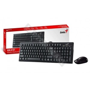 Genius KM-8101 vezet&eacute;k n&eacute;lk&uuml;li billentyűzet + eg&eacute;r fekete (31340014404)