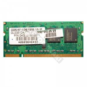 Elpida 512MB DDR2 667Mhz használt notebook memória