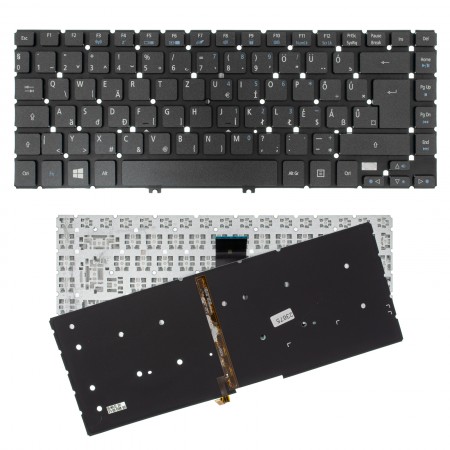 Acer Aspire R7-572 gyári új fekete magyar háttérvilágításos laptop billentyűzet, keret nélkül