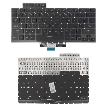 90NR05S3-R31UI0 gyári új angol (US) háttérvilágított laptop billentyűzet, keret nélkül