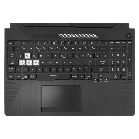 90NR03L1-R32HU0 gyári új angol (UK) háttérvilágított laptop billentyűzet + fekete felső fedél