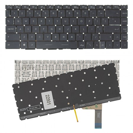 MS-1551 gyári új US angol kiosztású háttérvilágításos laptop billentyűzet, keret nélkül