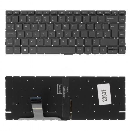 M21668-001 gyári új angol (UK) háttérvilágításos laptop billentyűzet, keret nélkül