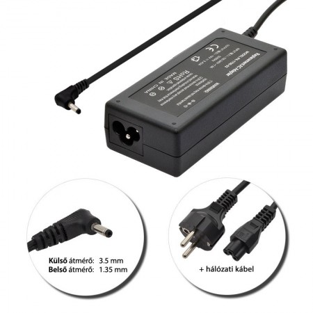 Alcor, Medion 19V 3.42A (65W) 3.5x1.35mm töltő
