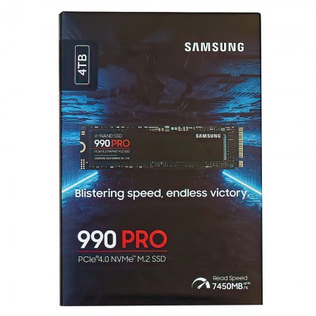 4TB Samsung 990 Pro SSD 4TB M.2 2280 PCIe 4.0 x4 NVMe 2.0 SSD meghajtó (MZ-V9P4T0BW)