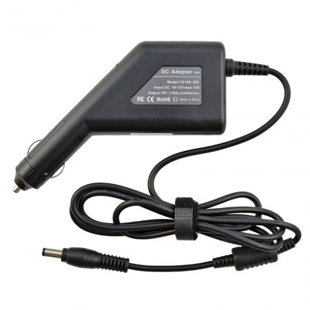 Toshiba 19V 3.95A (75W) utángyártott új autós, szivargyújtós laptop töltő