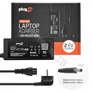 Dell 19.5V 4.62A (90W) 4.5x3.0mm laptop t&ouml;ltő