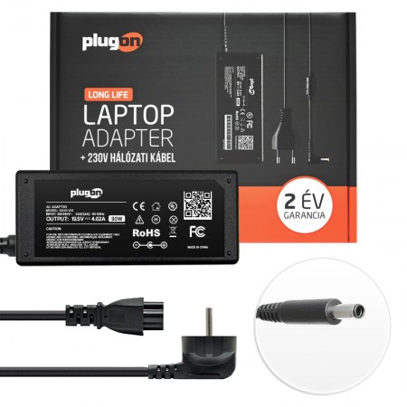 Dell 19.5V 4.62A (90W) 4.5x3.0mm laptop töltő