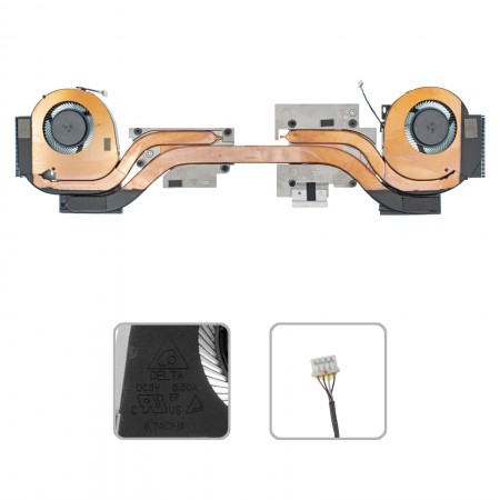 0PR6WV gyári új komplett hűtés Quadro P1000 (5V)