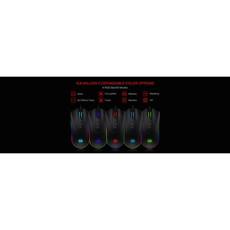 Redragon COBRA M711-FPS optikai gaming egér fekete