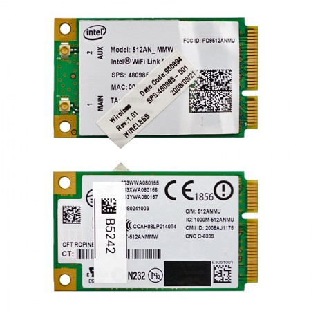 Intel Wifi Link 5100 802.11a/b/g mini PCI-E wifi kártya