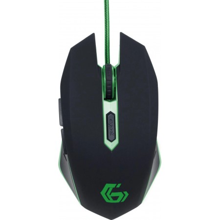 Gembird MUSG-001-G optikai egér fekete-zöld USB