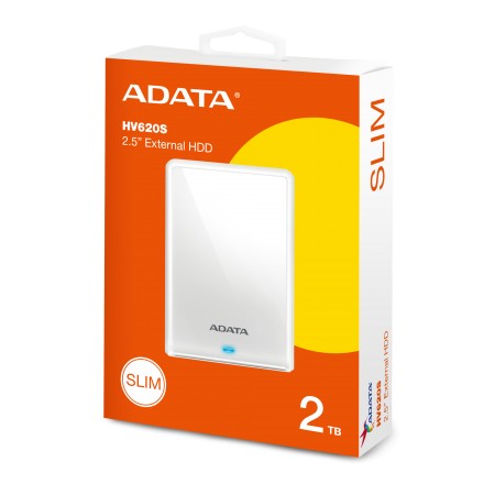 2TB 2.5' ADATA HV620S külső winchester fehér (AHV620S-2TU31-CWH)
