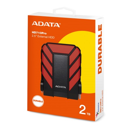 2TB 2.5' ADATA HD710 Pro külső winchester fekete-piros (AHD710P-2TU31-CRD)