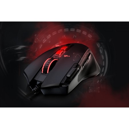 Redragon M612 Predator RGB Gaming egér fekete (M612-RGB)