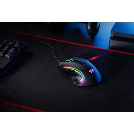 Redragon M612 Predator RGB Gaming egér fekete (M612-RGB)
