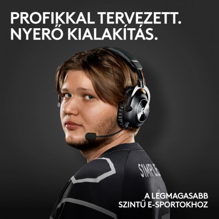 Logitech PRO X 2 LIGHTSPEED vezeték nélküli gamer fejhallgató fekete (981-001263)