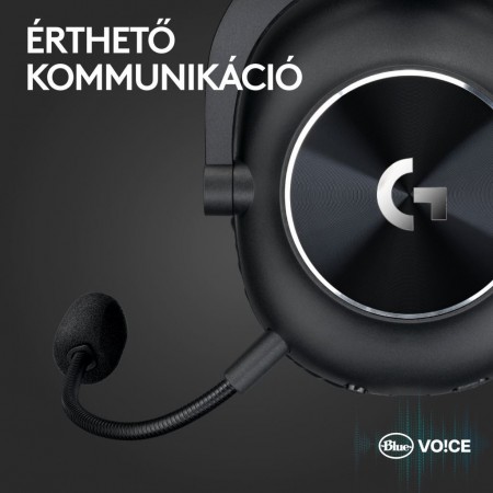 Logitech PRO X 2 LIGHTSPEED vezeték nélküli gamer fejhallgató fekete (981-001263)