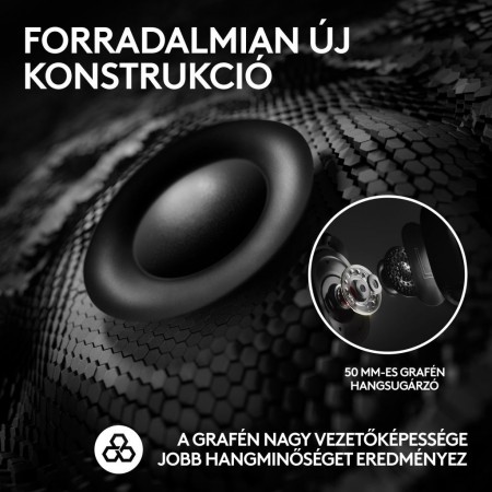 Logitech PRO X 2 LIGHTSPEED vezeték nélküli gamer fejhallgató fekete (981-001263)