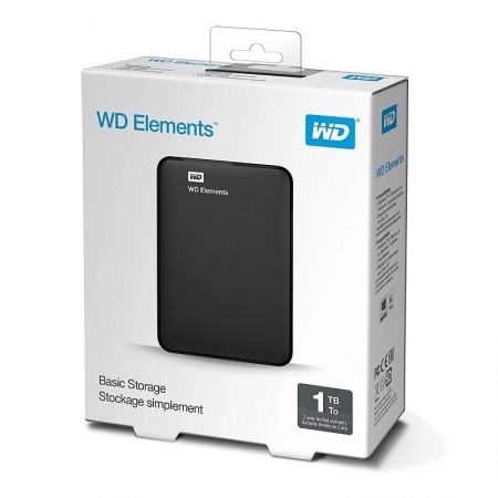 1TB WD 2.5' Elements külső winchester fekete (WDBUZG0010BBK-WESN)