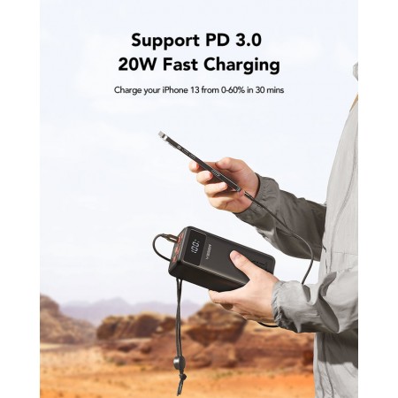 VegerPower VP5001 Tank Lite Power Bank 50000mAh fekete