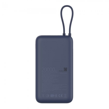 Xiaomi 33W Power Bank 20000mAh beépített kábellel kék (BHR8975GL)