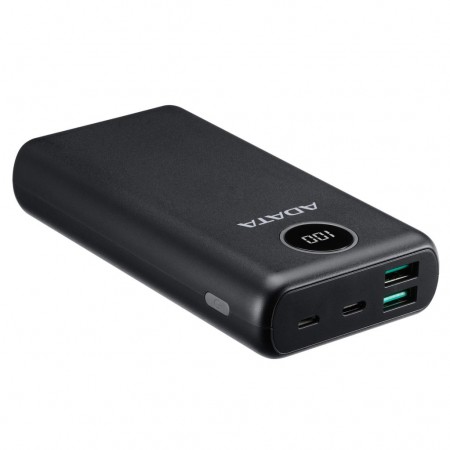 ADATA P20000QCD Power Bank 20000mAh fekete (AP20000QCD-DGT-CBK)