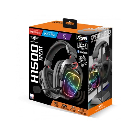 Spirit of Gamer XPERT-H1500 vezeték nélküli mikrofonos fejhallgató fekete (MIC-XH1500)