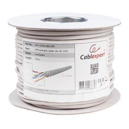 Gembird Cablexpert UTP solid kábel Cat5e 100m premium CCA (UPC-5004E-SOL/100)
