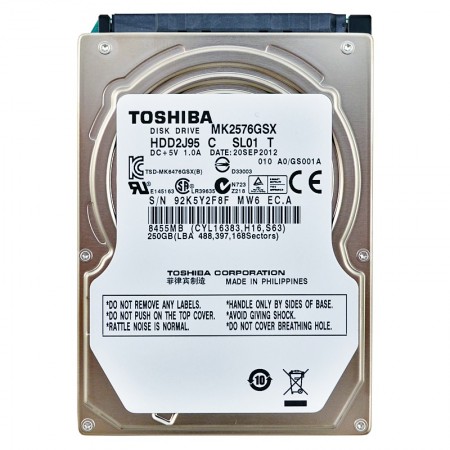 Toshiba MK2576GSX 250GB SATA 2,5