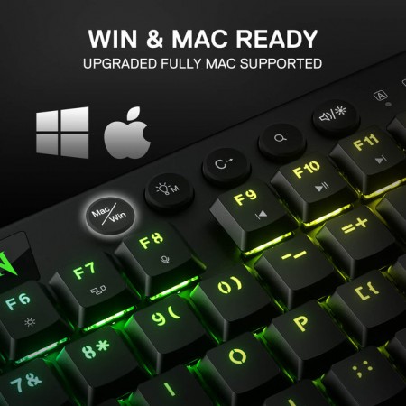 Redragon Horus TKL Brown Switch vezetékes/vezeték nélküli billentyűzet fekete (K621-RGB_BROWN_HU)