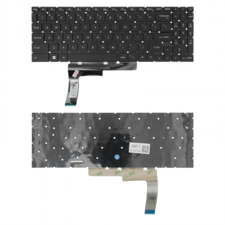 Pulse GL66 12UEK gyári új, US angol RGB háttérvilágításos laptop billentyűzet, keret nélkül