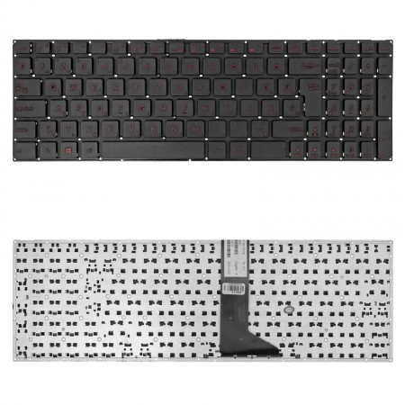 9Z.N8SSU.40Q gyári új fekete, magyar, piros laptop billentyűzet, keret nélkül