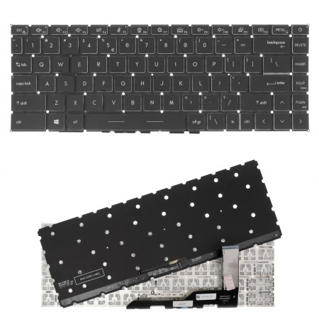 MS-155K gyári új US angol kiosztású háttérvilágításos laptop billentyűzet, keret nélkül