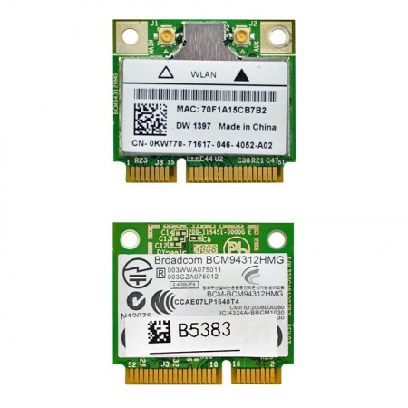 Broadcom BCM94312HMG 802.11b/g mini PCI-E wifi kártya