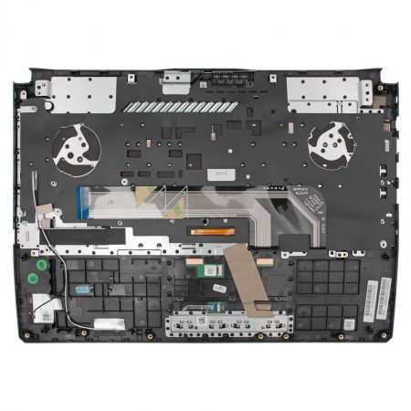 90NR0703-R30HU1 gyári új fekete magyar RGB háttérvilágításos laptop billentyűzet + felső fedél