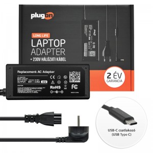 HP 20V 2.25A / 15V 3A / 12V 3A / 9V 3A / 5V 3A (45W) USB-C (Type-C) t&ouml;ltő